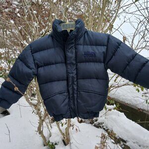 Natural Down Puffer Jacket Kids Size 5 in Navy Blue